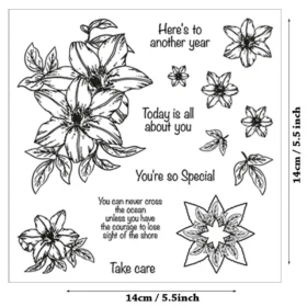Lily Flower Stamp Set