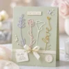 Line Flower Bouquet Card Pastel 01