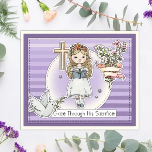 Sumflying Little Girl Flowers Garden Clear Stamps Little Girl And Flowers Clear Stamps 02