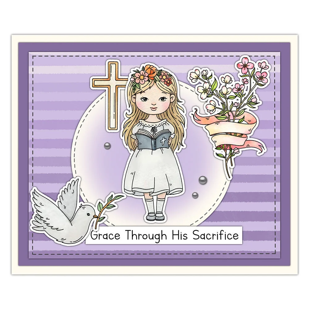 Little Girl And Flowers Clear Stamps 07 Little Girl And Flowers Clear Stamps 07