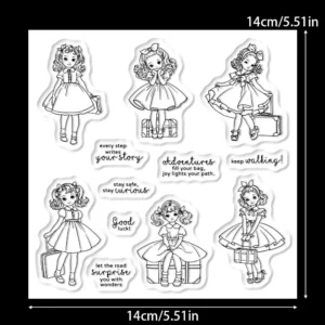 Sumflying Loli Girls Travel Picnic Clear Stamps Loli Girls Travel Clear Stamps 02 1