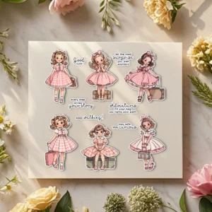 Sumflying Loli Girls Travel Picnic Clear Stamps Loli Girls Travel Clear Stamps 04