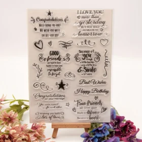 Love Friendship Letters Clear Stamp Set