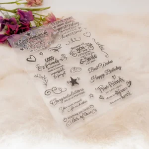 Love Friendship Letters Clear Stamp Set - lifestyle photo | clear stamp