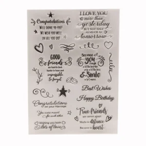 Love Friendship Letters Clear Stamp Set - packaging photo | clear stamp