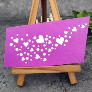 Sumflying Love Heart Background Metal Cutting Dies – see size chart for dimensions – carbon steel die for scrapbooking