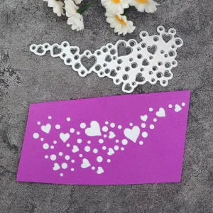 Back view – Sumflying Love Heart Background Metal Cutting Dies metal cutting dies
