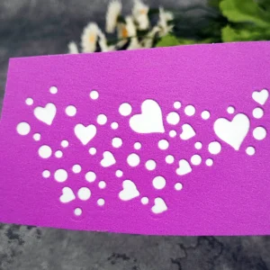 Close-up design – Sumflying Love Heart Background Metal Cutting Dies