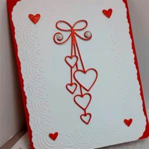 Size reference chart for Sumflying Love Heart Bow Tie Metal Die Cuts metal cutting dies