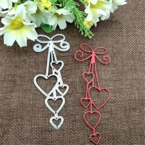 Back view – Sumflying Love Heart Bow Tie Metal Die Cuts metal cutting dies