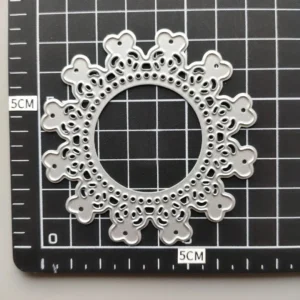 Size reference chart for Sumflying Love Heart Circle Metal Cutting Dies metal cutting dies