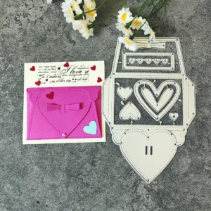 Back view – Sumflying Love Heart Envelope Metal Cutting Dies metal cutting dies