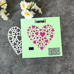 Sumflying Love Heart Hollow Metal Cutting Dies – see size chart for dimensions – carbon steel die for scrapbooking