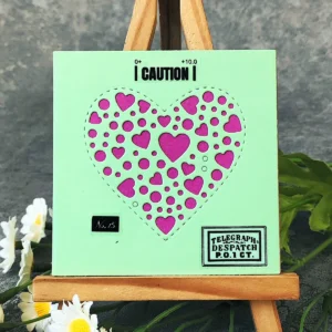 Size reference chart for Sumflying Love Heart Hollow Metal Cutting Dies metal cutting dies