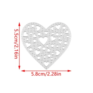 Back view – Sumflying Love Heart Hollow Metal Cutting Dies metal cutting dies
