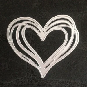 Size reference chart for Sumflying Love Heart Shaped Metal Cutting Dies metal cutting dies