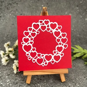 Sumflying Love Heart Wreath Metal Cutting Dies – see size chart for dimensions – carbon steel die for scrapbooking