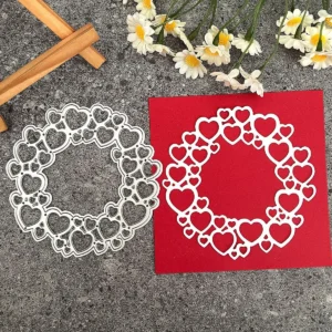 Back view – Sumflying Love Heart Wreath Metal Cutting Dies metal cutting dies