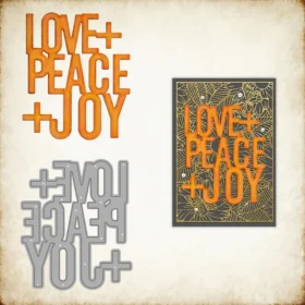 Sumflying "LOVE+PEACE+JOY" Words Metal Cutting Dies