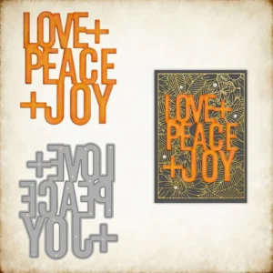 Love Peace Joy Words Metal Cutting Dies 00