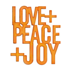 Love Peace Joy Words Metal Cutting Dies 01