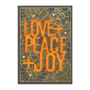 Sumflying "LOVE+PEACE+JOY" Words Metal Cutting Dies Love Peace Joy Words Metal Cutting Dies 03