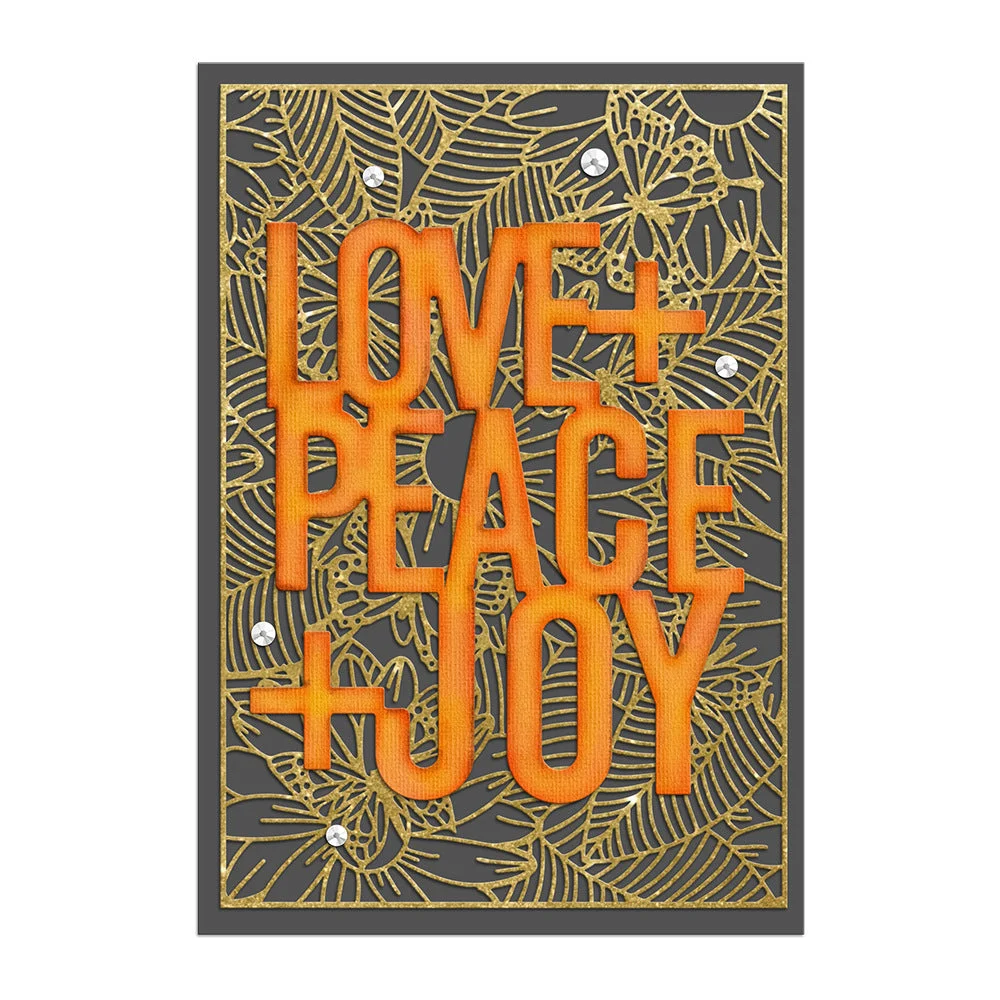 Love Peace Joy Words Metal Cutting Dies 03 Love Peace Joy Words Metal Cutting Dies 03