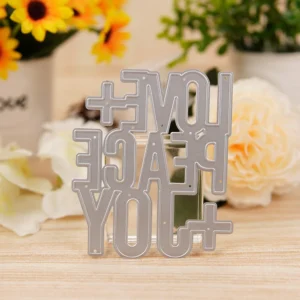 Sumflying "LOVE+PEACE+JOY" Words Metal Cutting Dies Love Peace Joy Words Metal Cutting Dies 05