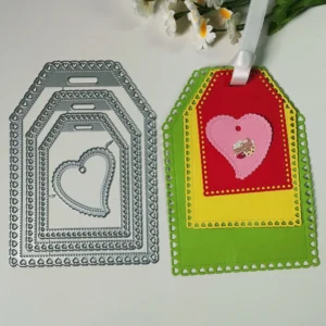 Back view – Sumflying Love Side Label Tags Metal Cutting Dies metal cutting dies