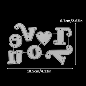 Sumflying "Love You" Words Metal Cutting Dies Love You Words Metal Cutting Dies 1 02