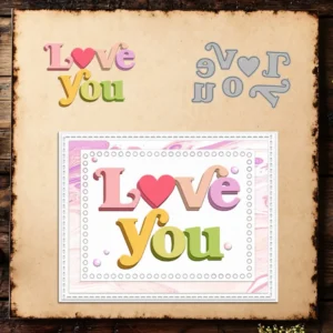 Sumflying "Love You" Words Metal Cutting Dies Love You Words Metal Cutting Dies 1 03