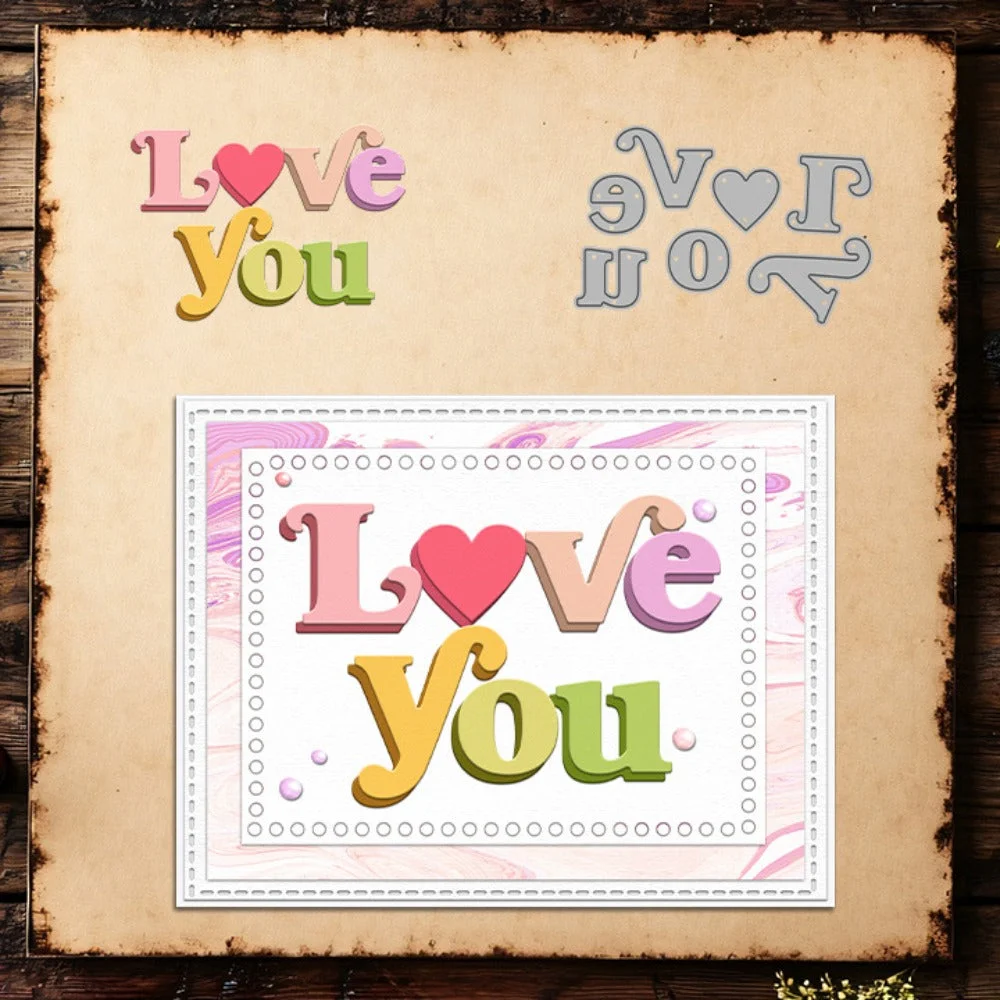 Love You Words Metal Cutting Dies 1 03 Love You Words Metal Cutting Dies 1 03