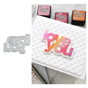Love You Words Metal Cutting Dies 02