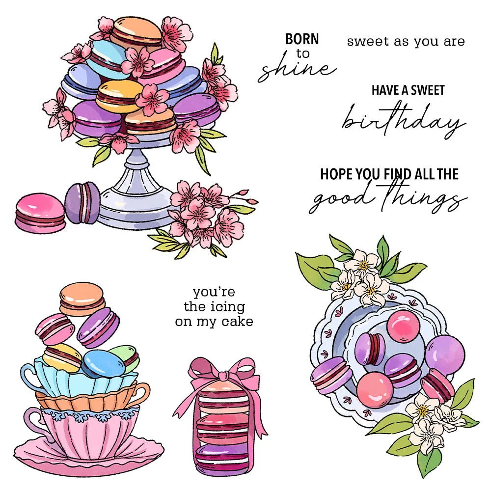 Macaron Cake Clear Stamps 00 Macaron Cake Clear Stamps 00
