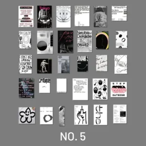 Fashion Poster Washi Sticker and Card Set Fashion Poster Washi Sticker and Card Set