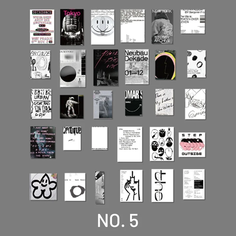 Fashion Poster Washi Sticker and Card Set Fashion Poster Washi Sticker and Card Set