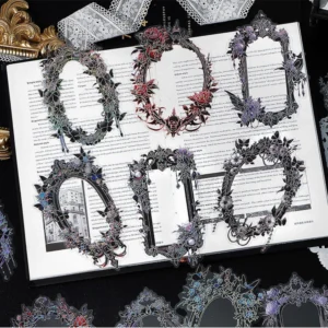 Sumflying Magic Mirror Series Large Photo Frame Hot Stamping Silver Sticker Pack - image 01