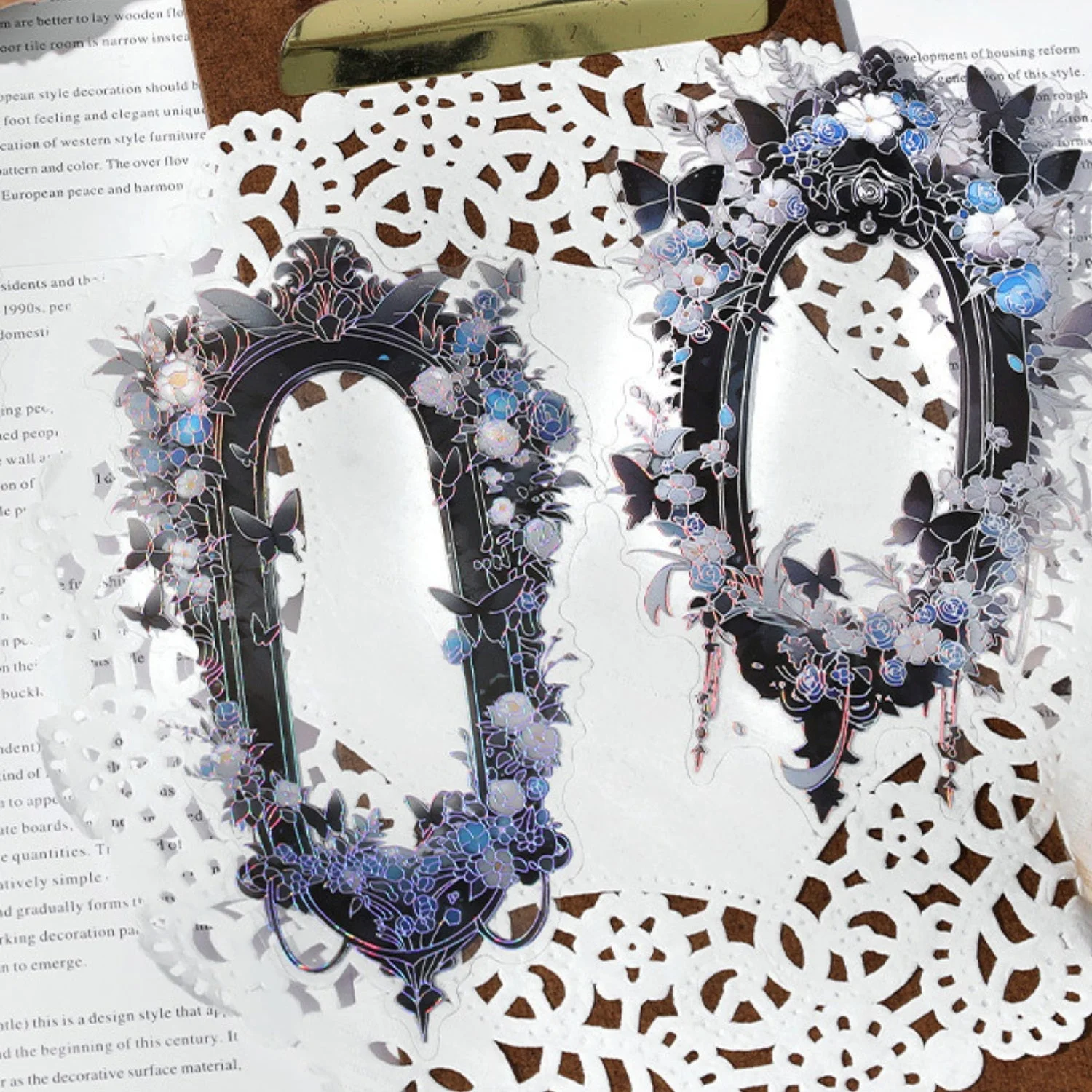 Sumflying Magic Mirror Series Large Photo Frame Hot Stamping Silver Sticker Pack - image 03 Sumflying Magic Mirror Series Large Photo Frame Hot Stamping Silver Sticker Pack - image 03