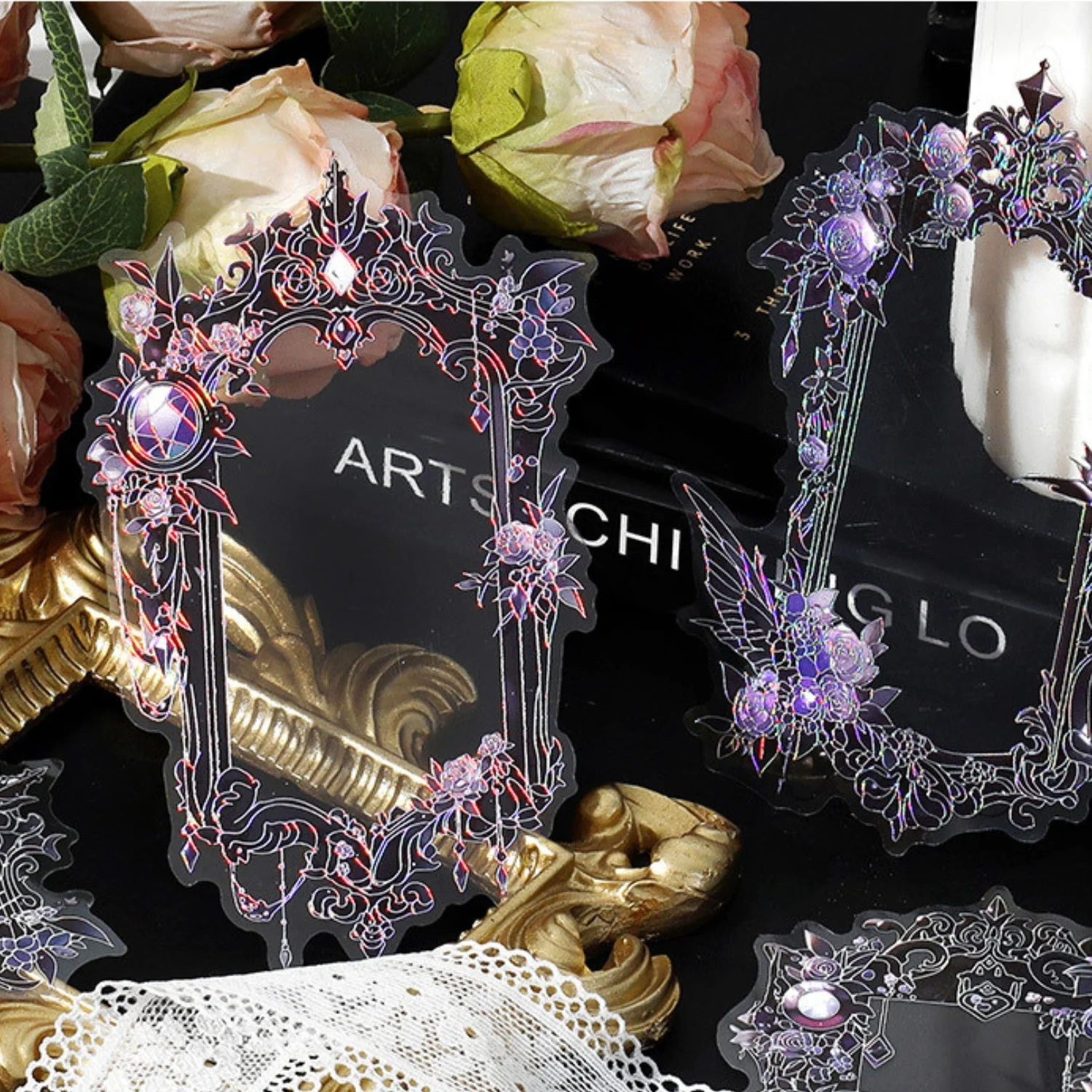 Sumflying Magic Mirror Series Large Photo Frame Hot Stamping Silver Sticker Pack - image 08 Sumflying Magic Mirror Series Large Photo Frame Hot Stamping Silver Sticker Pack - image 08