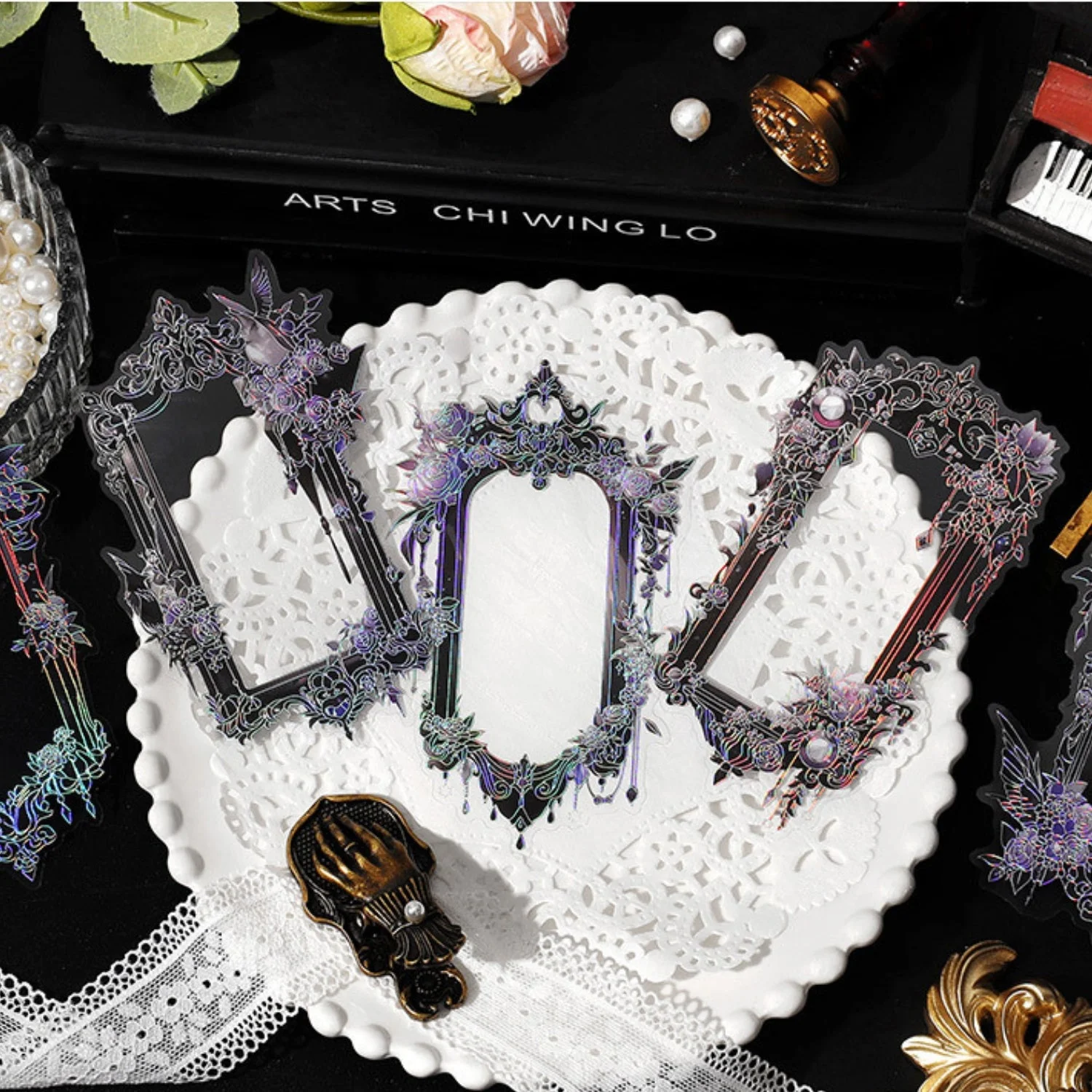 Sumflying Magic Mirror Series Large Photo Frame Hot Stamping Silver Sticker Pack - image 09 Sumflying Magic Mirror Series Large Photo Frame Hot Stamping Silver Sticker Pack - image 09