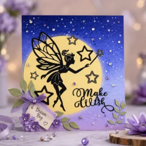 Make A Wish Fairy Moon Stars Card Realistic 02