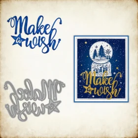 Sumflying "Make Wish" Words Metal Cutting Dies
