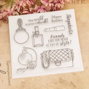 Makeup Beauty Clear Stamp Set - size chart | clear stamp