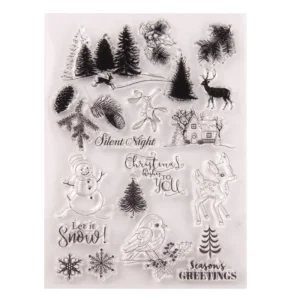 Merry Christmas Stamp Set - packaging photo | clear stamp