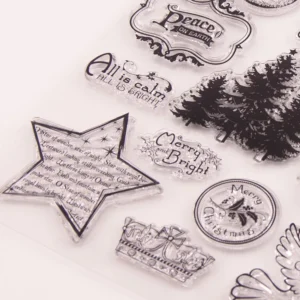 Merry Christmas Stamp Set - lifestyle photo | clear stamp