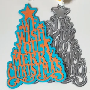 Merry Christmas Tree with Words Metal Cutting Dies Main View - 240-DC-3250