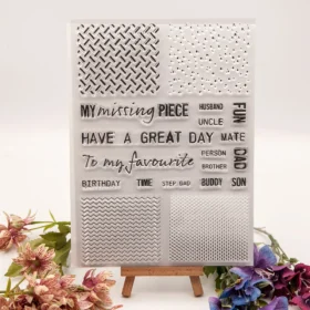 Mesh Striped Background Clear Stamp Set