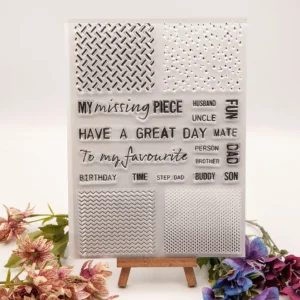 Mesh Striped Background Clear Stamp Set - main product photo | clear stamp