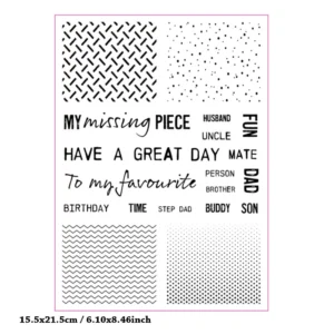 Mesh Striped Background Clear Stamp Set - detail view | clear stamp