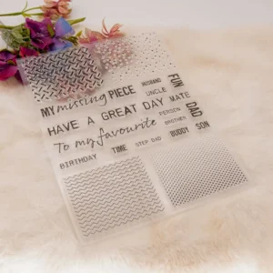 Mesh Striped Background Clear Stamp Set - lifestyle photo | clear stamp